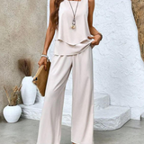 Vittoria | Taupe Printed Trouser Set