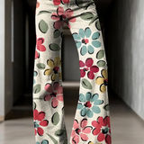 Renate | Colorful Floral Flared Jeans