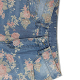 Olivia | Blue Pink Floral Wide-Leg Jeans