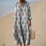 Berenice | Blue Red Floral Dress