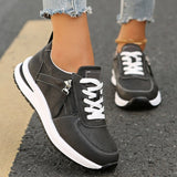 Marie | Grey Side-Zip Sneakers