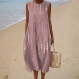 Garance | Dusty Rose Eyelet Dress
