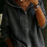 Fanny | Denim Hooded Jacket