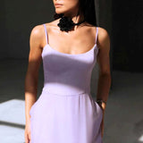 Elise | Pink Ruffle-Hem Strap Dress