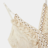 Raelene | Ivory Lace V-Neck Dress