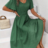 Bianca | Dusty Pink Polka-Dot Dress