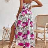 Lila | White Tropical Floral Dress