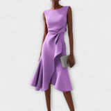 Darlene | Green Sculpted Midi Dress