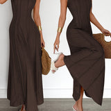 Alix | Green Sleeveless A-Line Maxi Dress