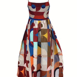 Eleonore | Multicolour Abstract Strap Dress