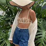 Chloe | Blue Lace-Trim Denim Shorts