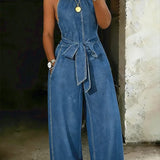 Lorène | Wide-Leg Denim Jumpsuit