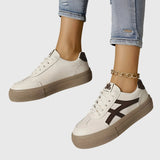 Elza | Navy-Trim Retro Sneakers