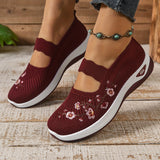 Flori | Floral Knit Strap Sneakers