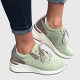 Maddie | Mint Metallic-Trim Sneakers