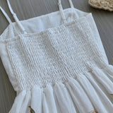 Melusine | White Seashell-Print Strap Dress