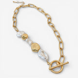 Vintage Golden Pearl Necklace