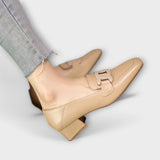 Marielle | Beige Chain Loafers