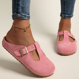 Solea | Beige Buckle Clogs