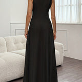 Alix | Green Sleeveless A-Line Maxi Dress