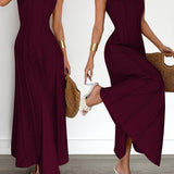 Alix | Green Sleeveless A-Line Maxi Dress