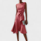 Darlene | Green Sculpted Midi Dress
