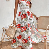Lila | White Tropical Floral Dress