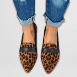 Nadia | Tan Pointed Loafers