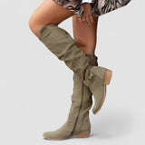 Madeleine | Beige Western Boots