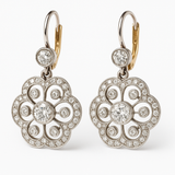 Madeleine – Vintage earrings with crystal mandala