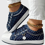 Elena | Blue Floral Mesh Sneakers
