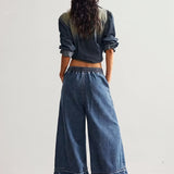 Harper | Vintage Blue Floral Jeans