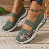 Flori | Floral Knit Strap Sneakers
