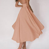 Elara | White Plunging V-Neck Maxi Dress