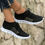 Emmeline | Pink Knit Lace-Up Sneakers