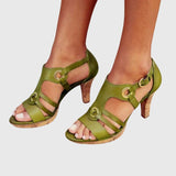 Carla | Brown Heeled Sandals