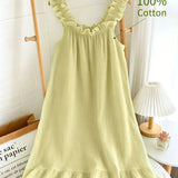 Capucine | White Ruffle-Strap Maxi Dress