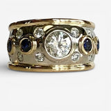 Vintage Ring in Zirconia Gold Plated