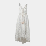 Raelene | Ivory Lace V-Neck Dress