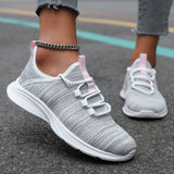 Sofia | Cream Knit Lace-Up Sneakers