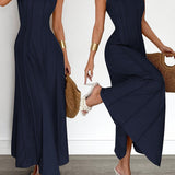 Alix | Green Sleeveless A-Line Maxi Dress
