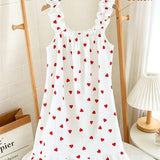Capucine | White Ruffle-Strap Maxi Dress