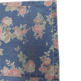 Olivia | Blue Pink Floral Wide-Leg Jeans