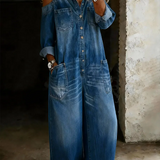 Margaux | Off-the-Shoulder Denim Jumpsuit