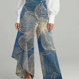 Noemi | Wide-Leg Jeans with Floral Print