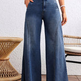 Ava | Blue High-Waist Flared Jeans