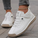 Ginette | White Side-Zip Sneakers