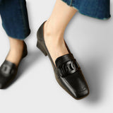 Marielle | Beige Chain Loafers