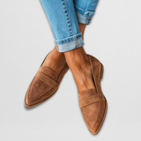 Nadia | Tan Pointed Loafers