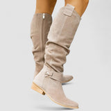 Elodie | Beige Western Boots